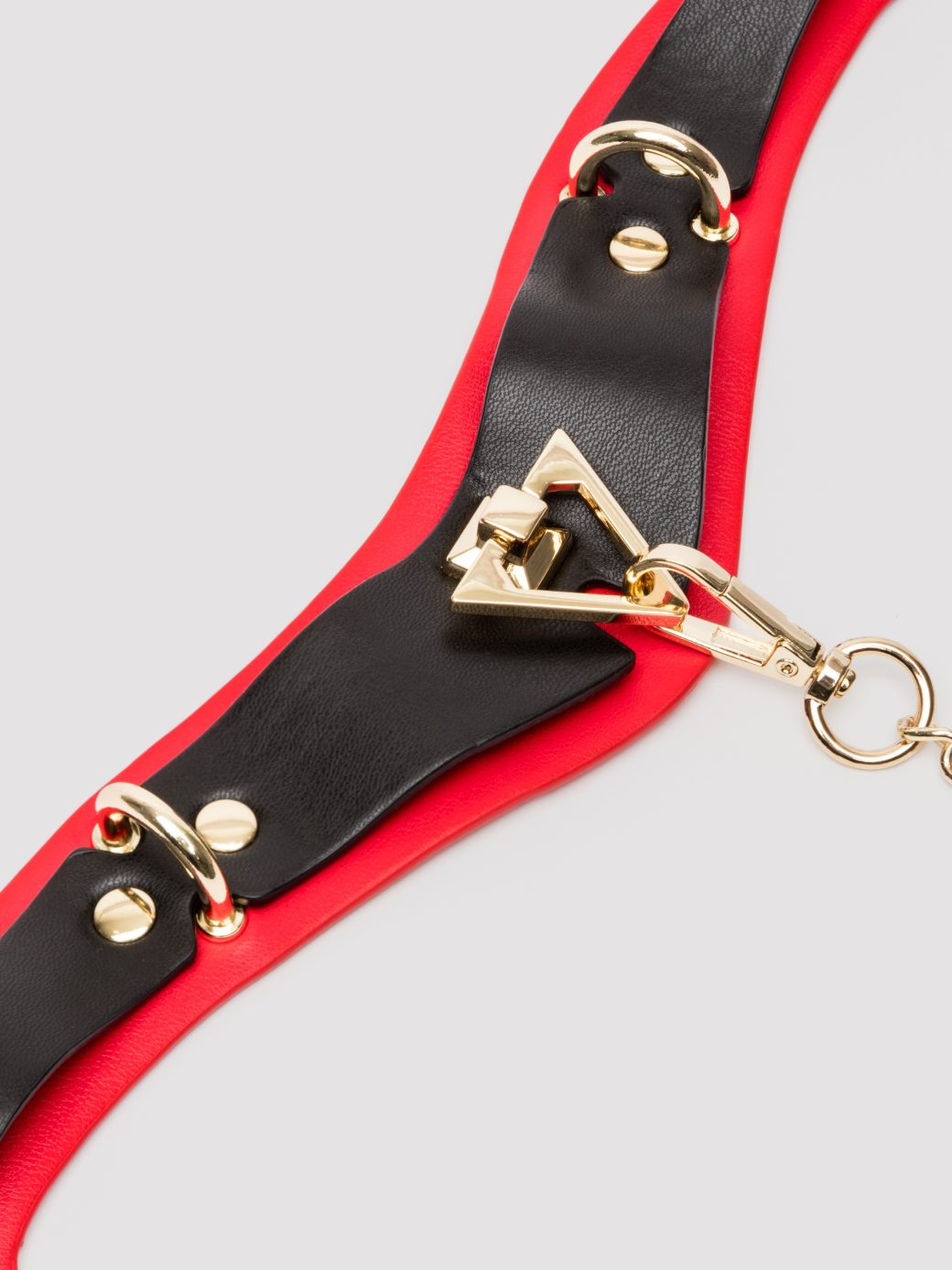 Milan Faux Leather Collar with Leash - Image 3