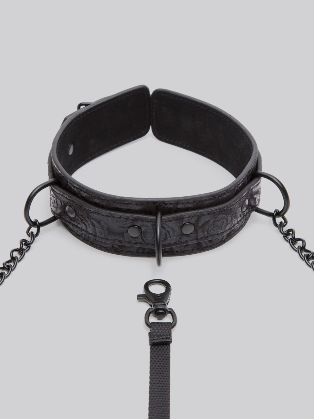 Black Rose Collar with Nipple Clamps - Image 3