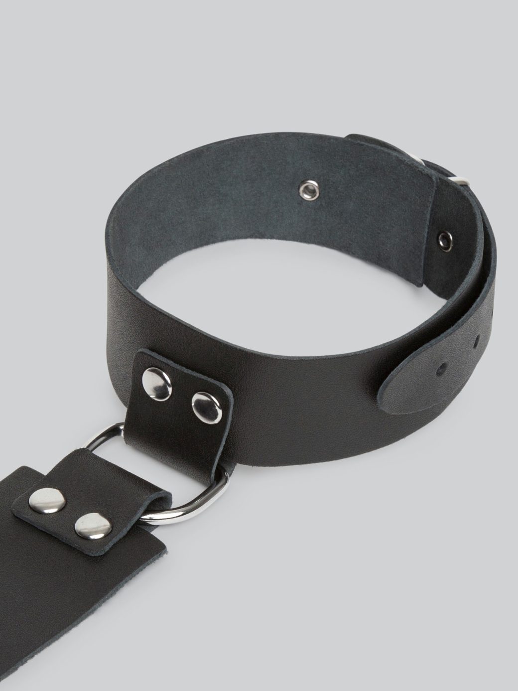 Deluxe Leather Collar and Wrist Restraint Harness - Image 4