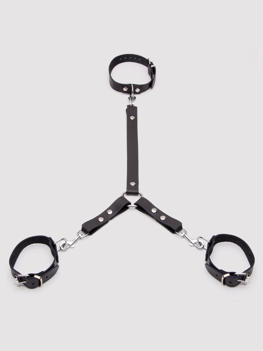 Leather Wrist to Collar Restraint